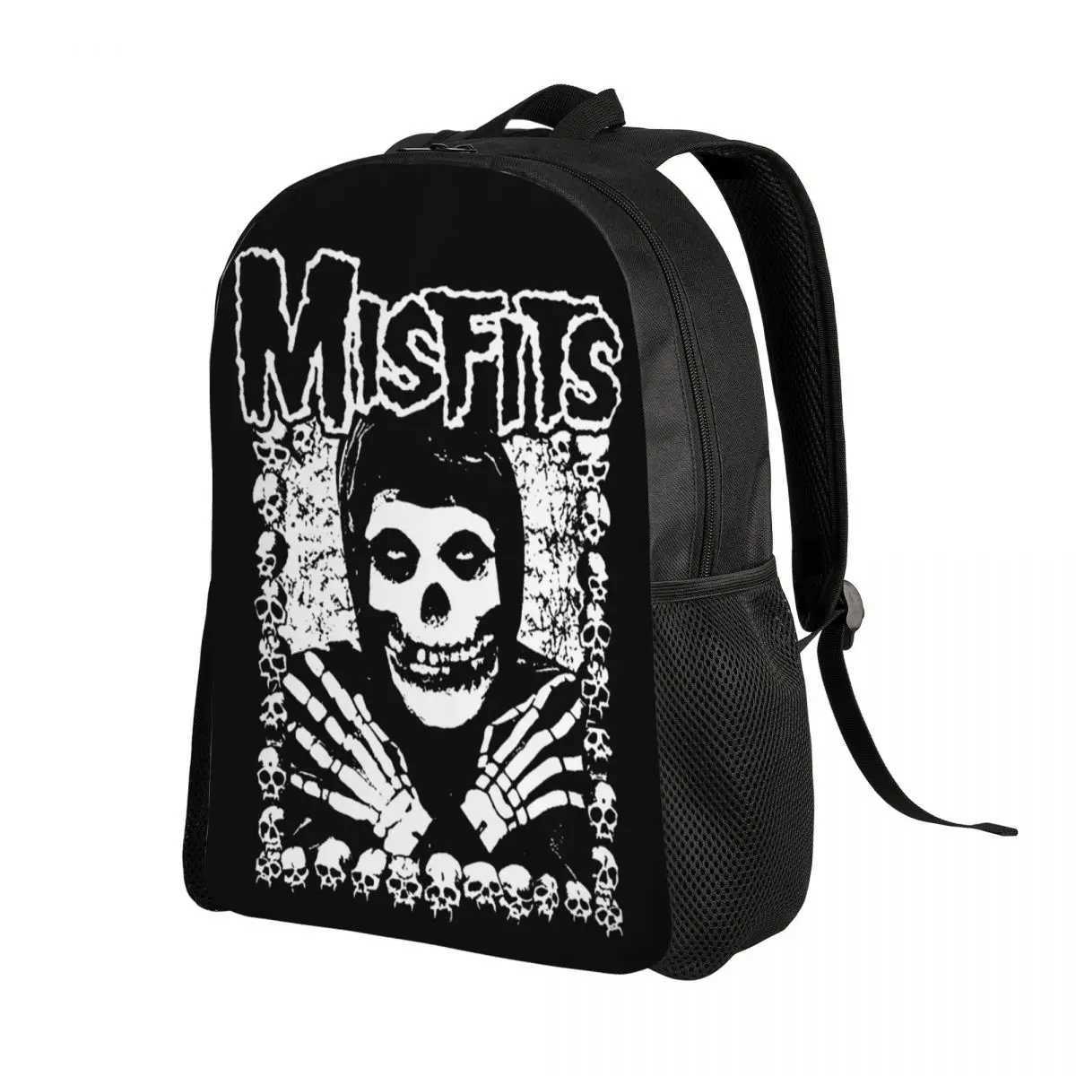 Custom Misfits Rock Punk Skull Laptop Backpack Women Men Fashion Bookbag for College School Students BagsW251113