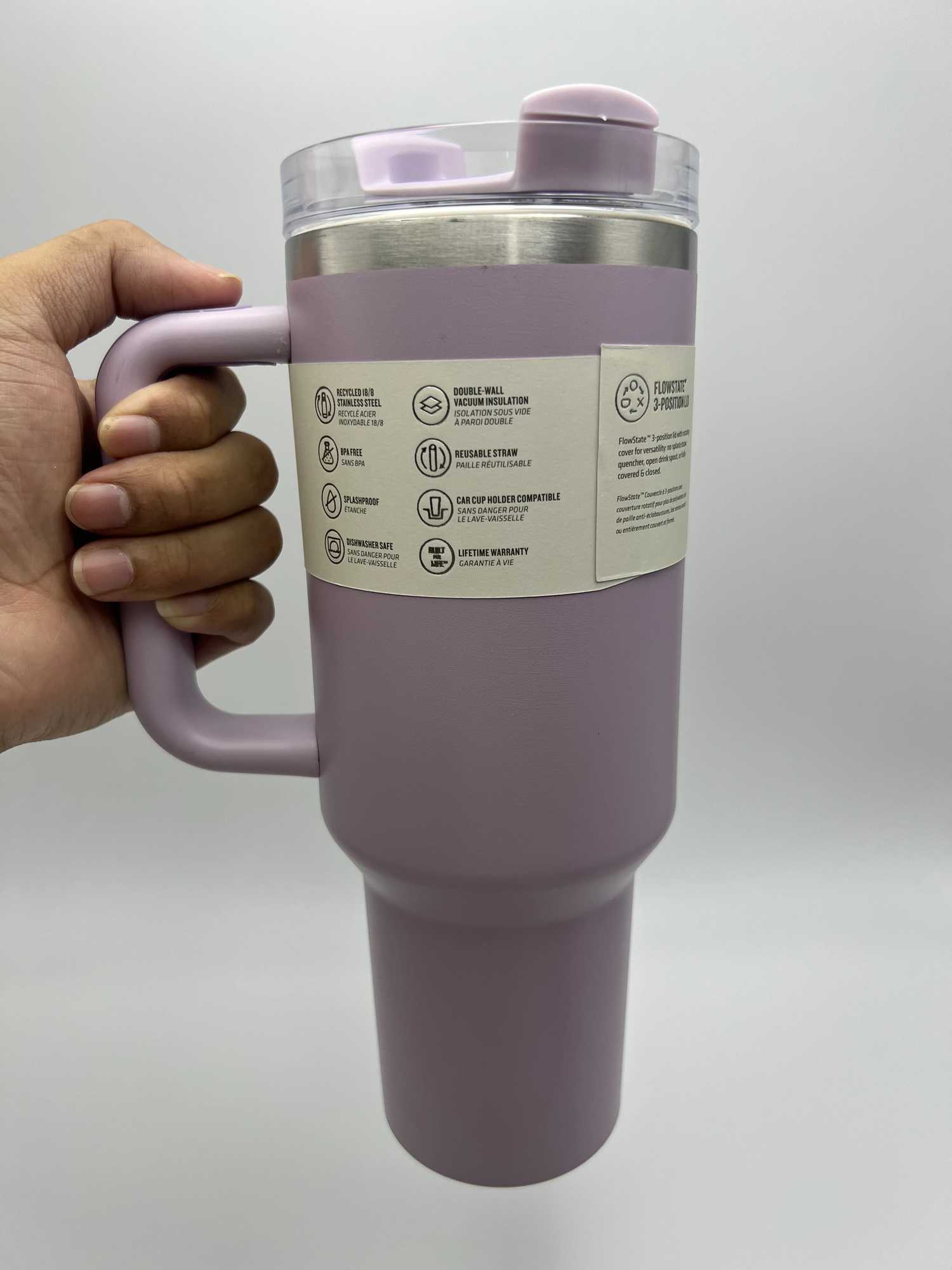 Popular 40oz stainless steel handle thermos keeps drinks hot or cold for outdoor office and sports activities C251114