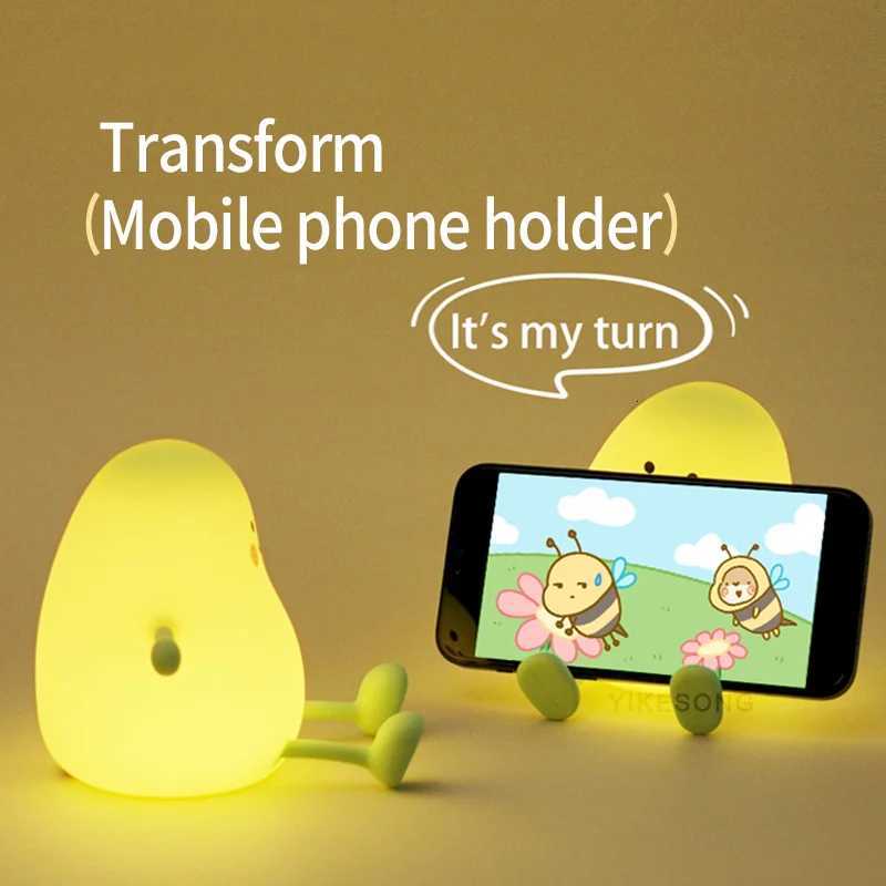 LED Night Lights for Children Bedroom Cute Animal Mango Capybara Lamp Touch Sensor Dimmable USB Rechargeable RGB Timing Gift M251114