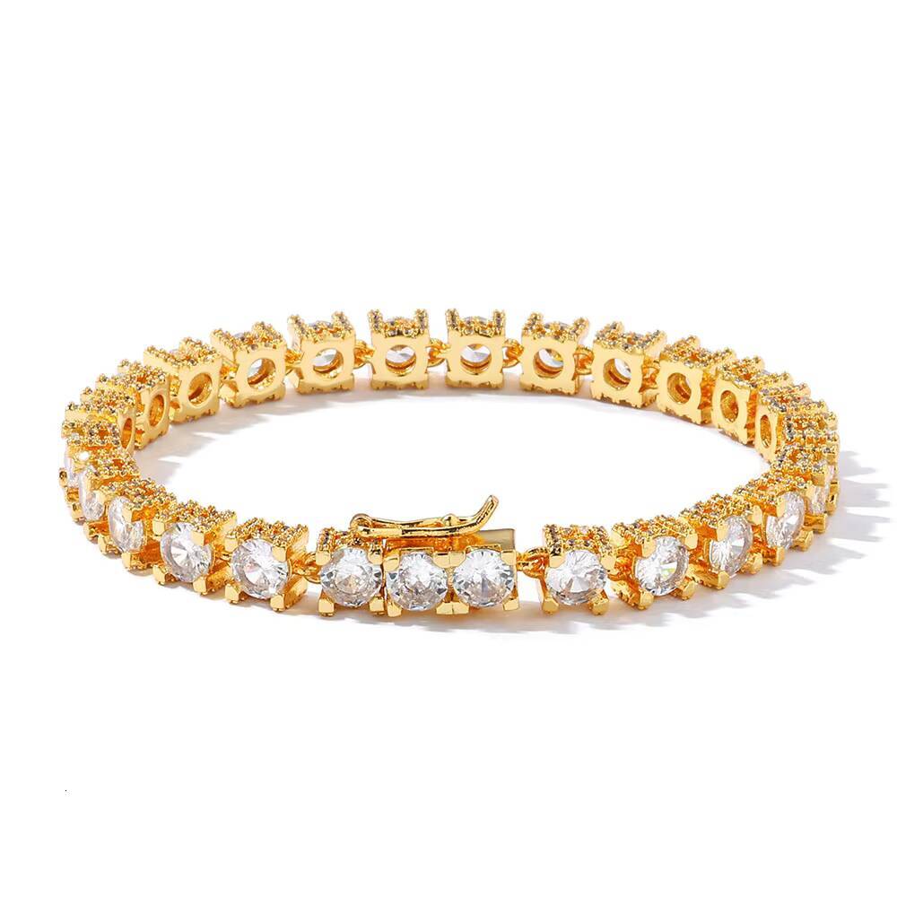 Eskeem 6mm High Quality 925 Sterling Silver Moissanite Brilliant Tennis Shining Bracelet Pass the Diamond Test