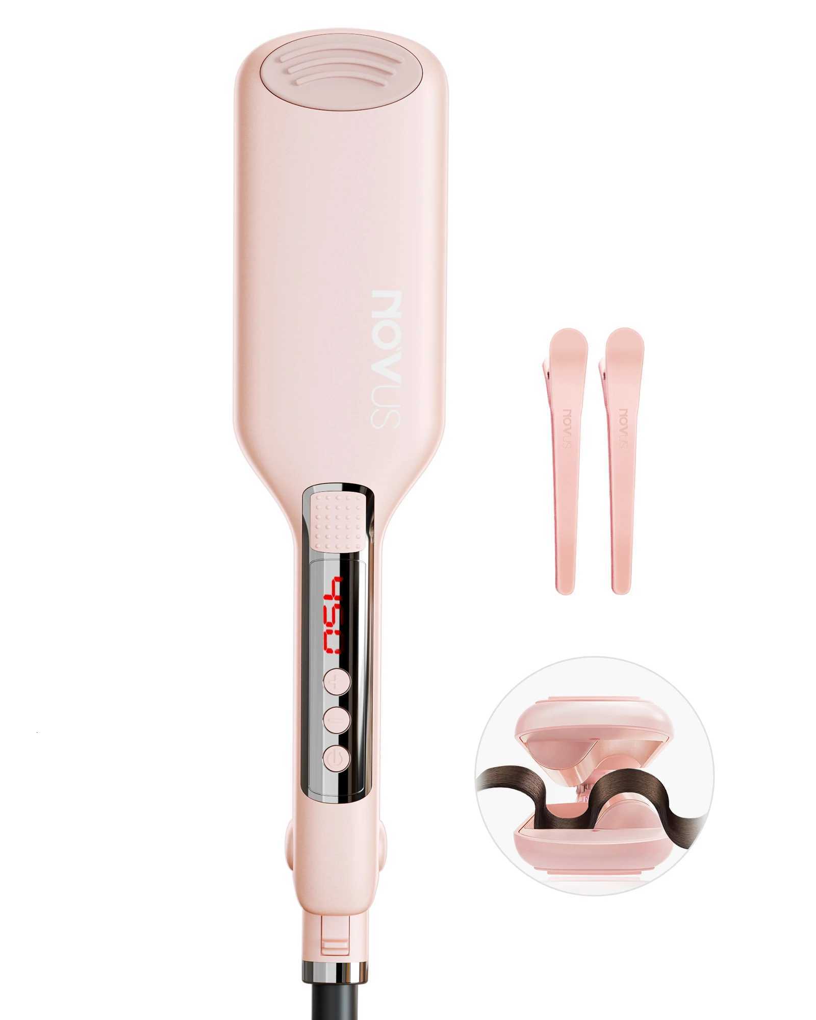 Wave Curling Iron Adjustable Temperature for Different Hair Types Creates Loose or Deep Waves Depending on Styling TechniqueT251114
