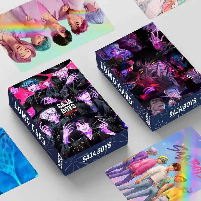 30pcs K-POP Demon Hunters HUNTR/X Saja Boys Holographic LOMO Cards Set - Double Sided HD Photocards with Stickers Anime Colle C251114