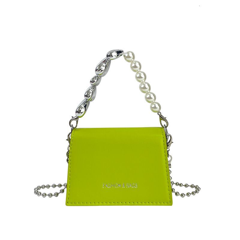 New Popular Fragrant Pearl Handbag Women's Single Shoulder Crossbody Chain Small Square Bag