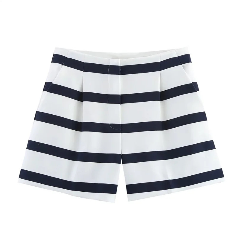 Womens Suit Spring 2025 New Suit Black White Striped Shorts Casual Fashion Casual Versatile Sports Outdoor 250414