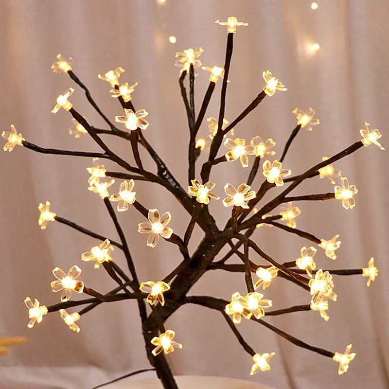 20 Bulbs LED Cherry Blossom Flower Branch Lights Lamp Tall Vase Filler Twig Lighted Branch Christmas Wedding Decorative Lights M251114