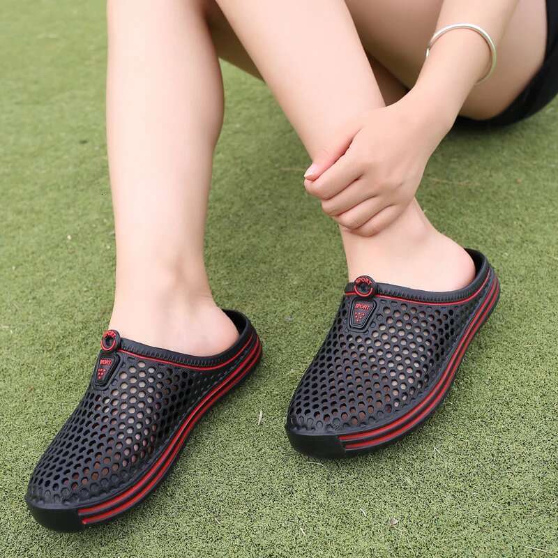 YRZL Mens Sandals Light EVA Summer Casual hot Hole Shoes NEW Clogs Lovers Home Garden Outdoor Big Size 45 Male Beach Flat Slippers