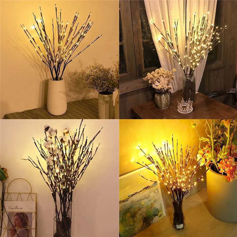 20 Bulbs LED Cherry Blossom Flower Branch Lights Lamp Tall Vase Filler Twig Lighted Branch Christmas Wedding Decorative Lights M251114