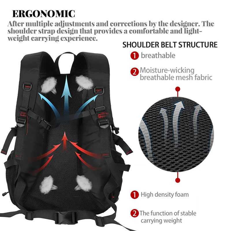 Outdoor hiking bag mens and womens 60L large capacity backpack fashionable leisure travel backpack lightweight sports bagW251114