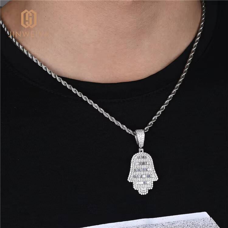 JWY Jewelry 18K Real Gold Plating Necklace Hip Hop Style Flower Pendant with Zircon Brass Material for Female and Children