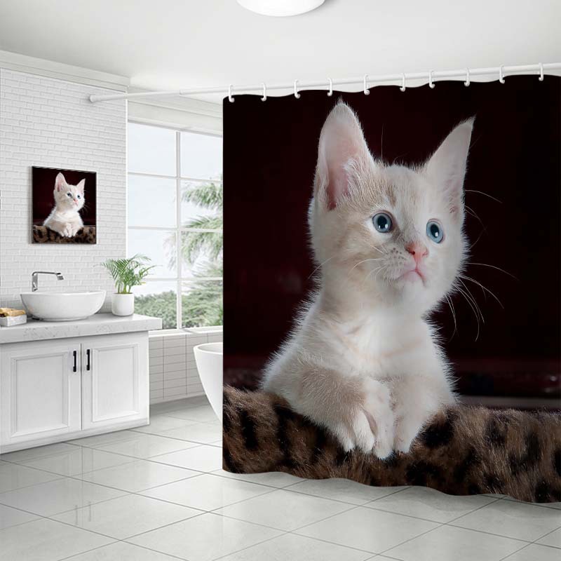 YL-37709 Customized 3D High-Definition Digital Printed Polyester Waterproof and Mildew-Proof Shower Curtain Set