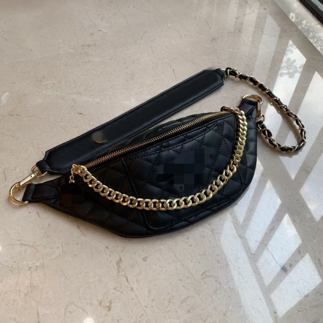 Bumbag Designer Belt Bag Leather Chest Bags Women Men Leisure Sports Luxury Waist Bum Bag diamond Star Rhinestone Crossbody Bags chains Purse Fanny Pack