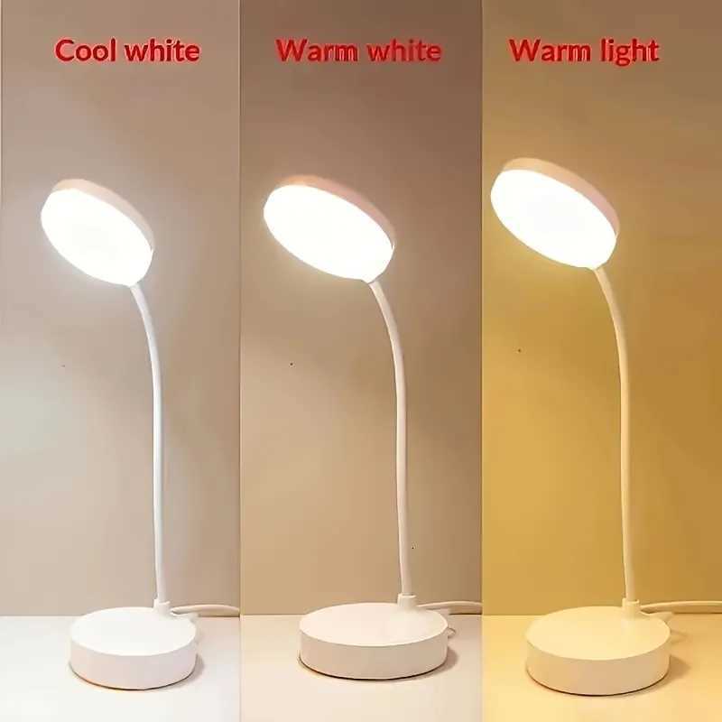 Flexible LED Desk Lamp with 3-Level Dimmer USB Powered Eye-Caring Warm White Light Perfect for Home Office Reading Study M251114
