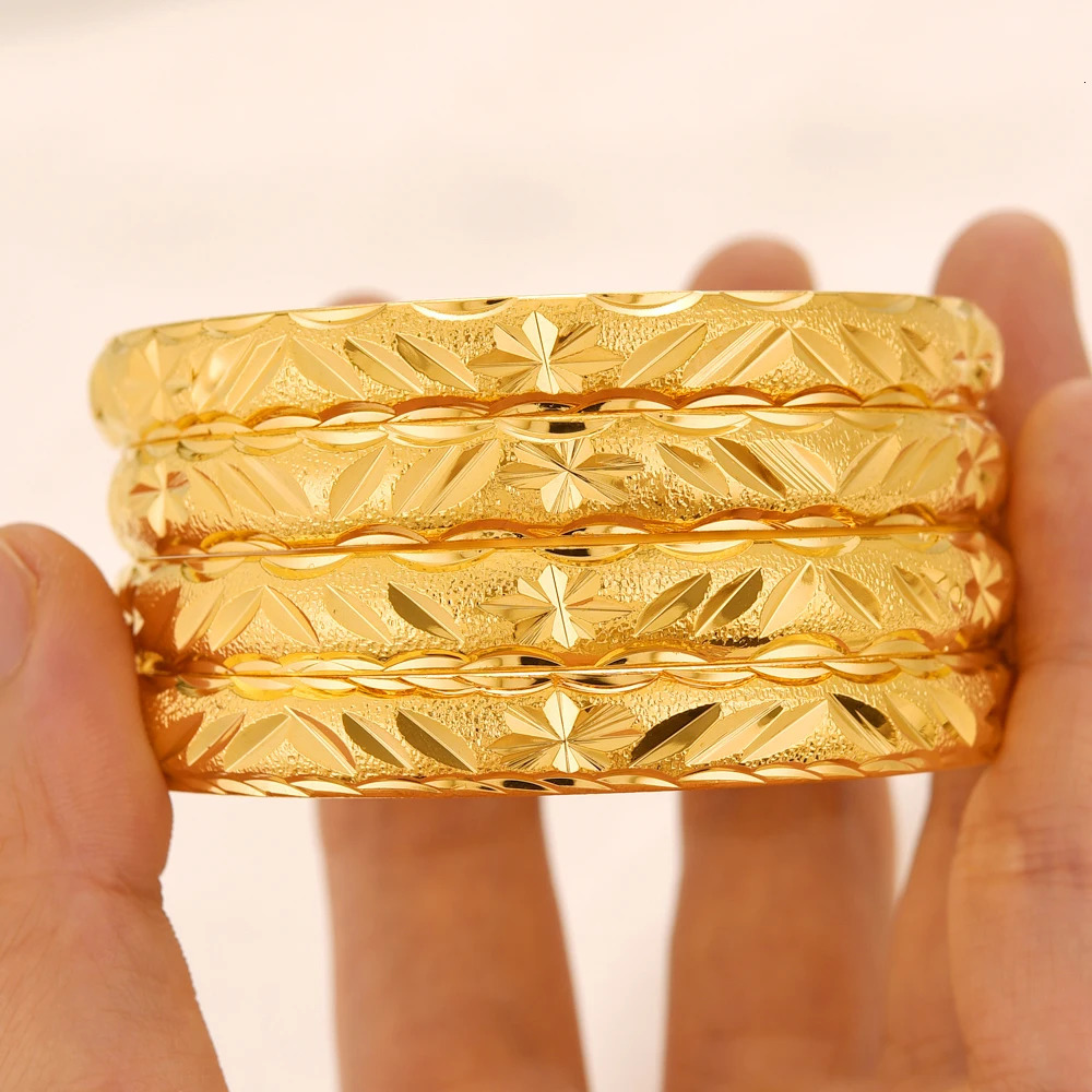 24K Gold Plated Dubai can open Bangle for Women Middle East Gold Bangles Ethiopian Mesh Bracelets Wedding Jewelry African Gifts 251113