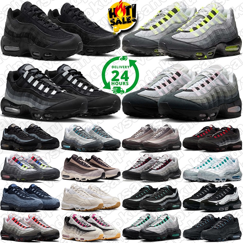 Free Shipping 95 95s Designer Running Shoes Sneakers OG Neon Hyper Turquoise Triple Black White Mens Trainers Womens chaussures Outdoor Sports Sneaker 36-46