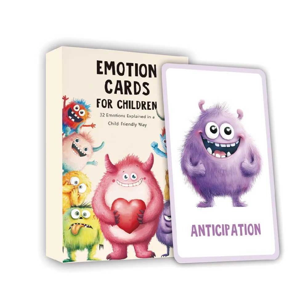 German English Card deck Emotional Monster Game Control Emotions And Funny Card Family Gathering Travel Game Fun Childrens Cards C251114