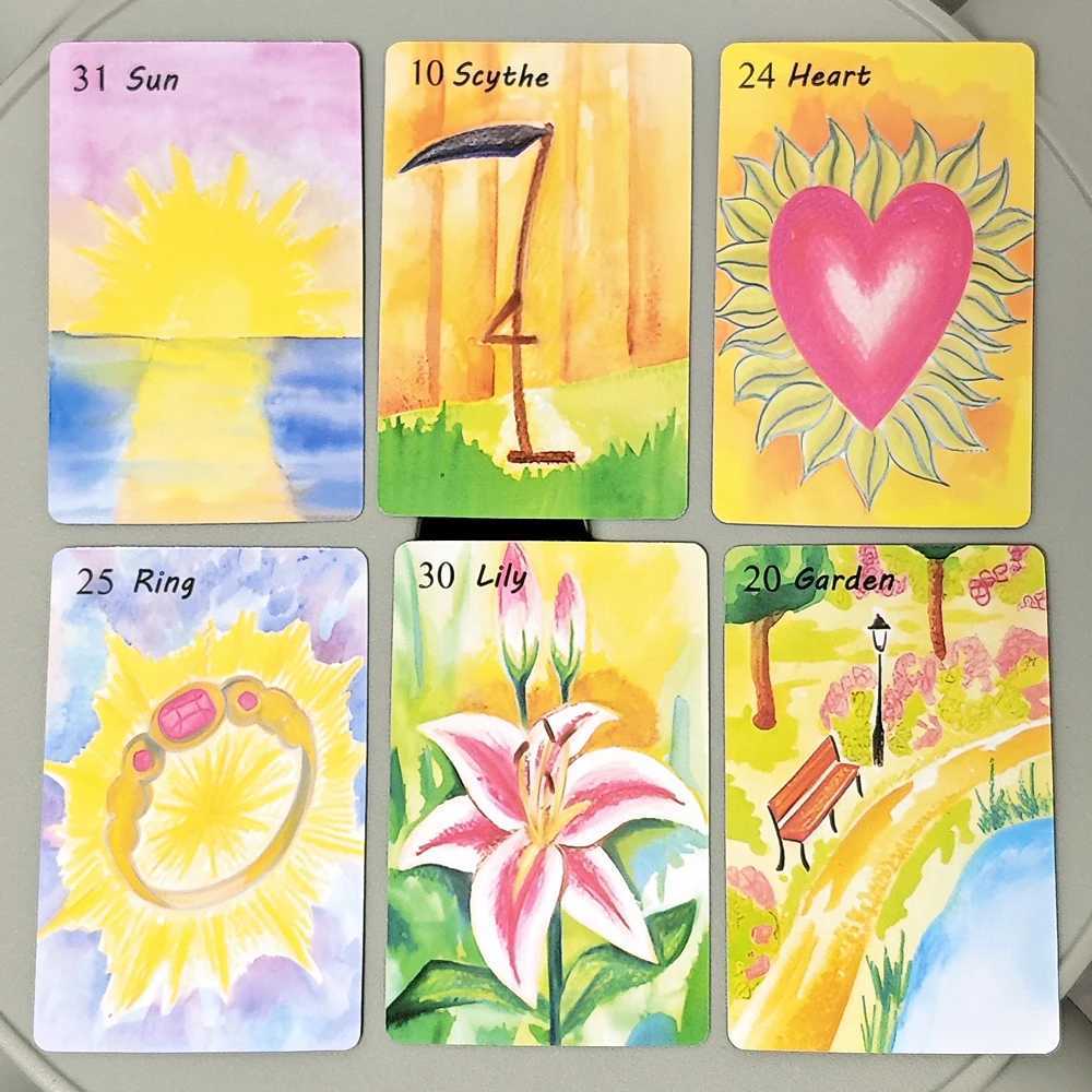 Rana System 96cm Watercolor Painting Lenormand Deck 42 Pcs Lenormand Cards C251114