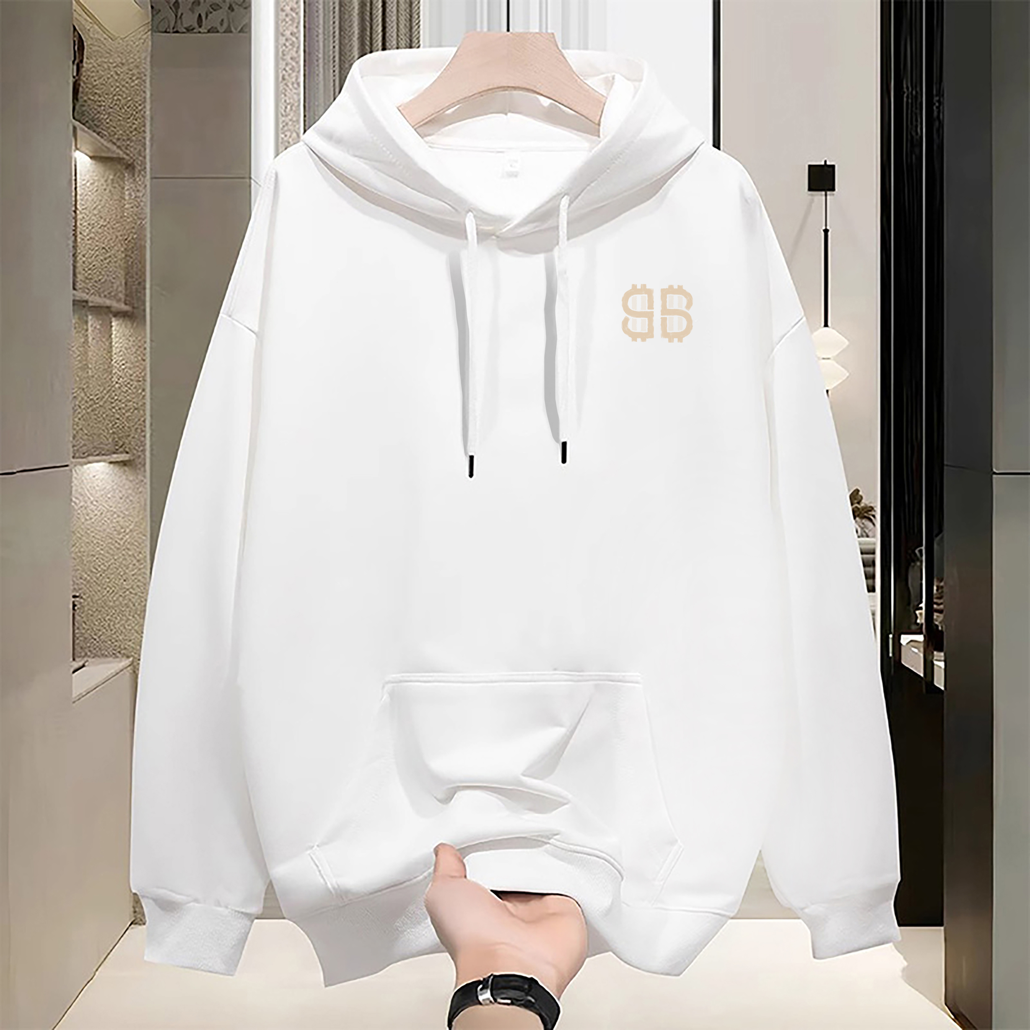 Men's Luxury Hoodies Fashion Trend Hoodie Black White Hood Design Gothic Men Women Punk Casual Streetwear