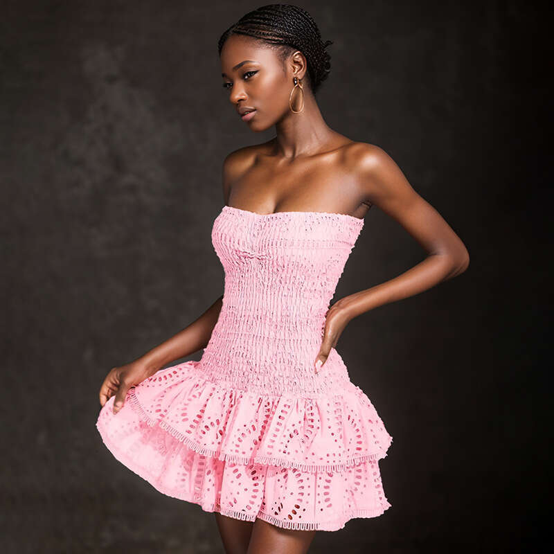 Designer Sexy Fashion Embroidered Mini Skirt with Ruffles for Women 2025 Spring Collection