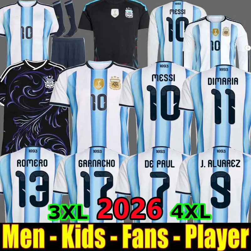 2026 World Cup Argentina messis Pink special Fans player version 3 stars soccer Jerseys copafootball shirt kit Mens Kids set 50th anniversary