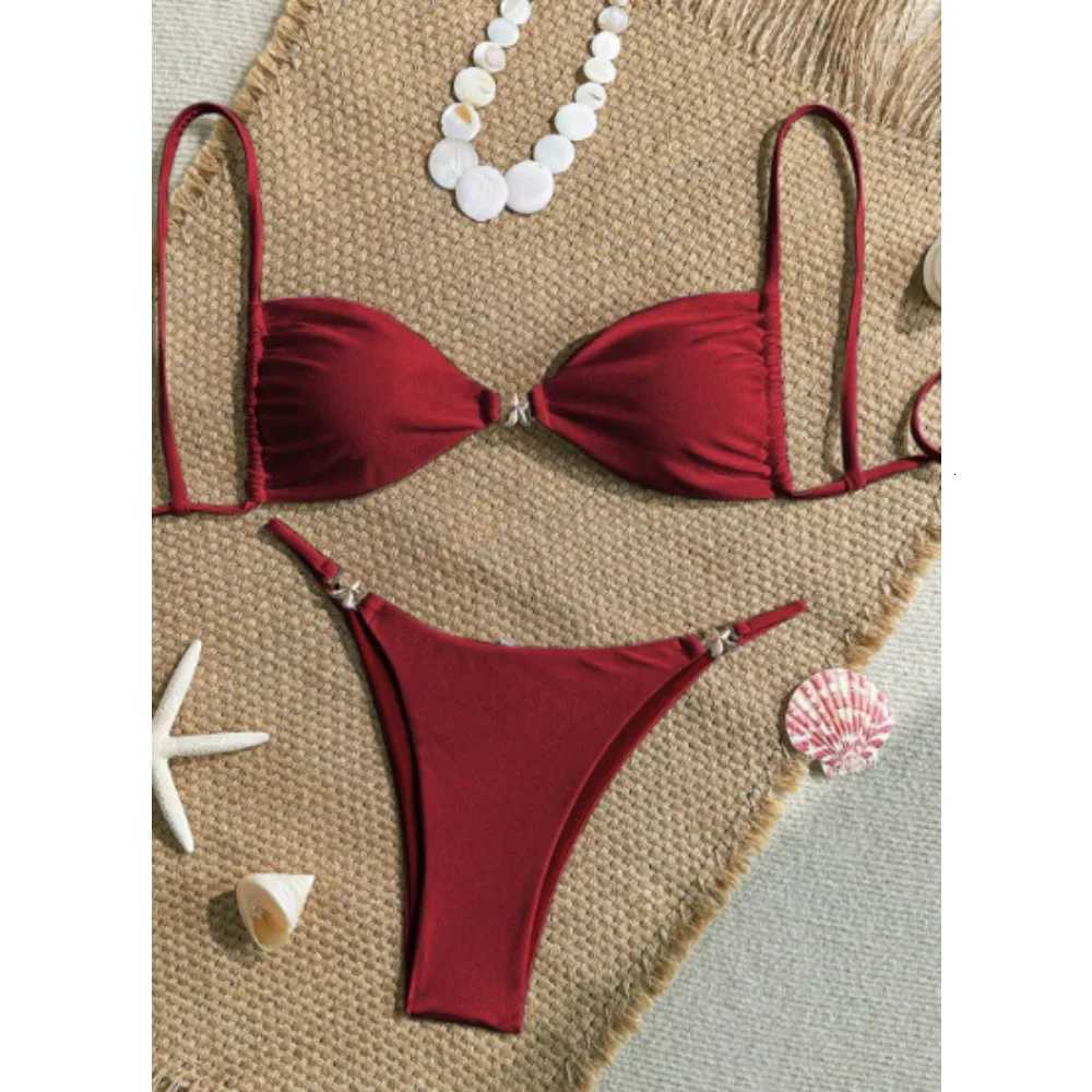 New strap tether bikini womens beach spa swimsuitW251113