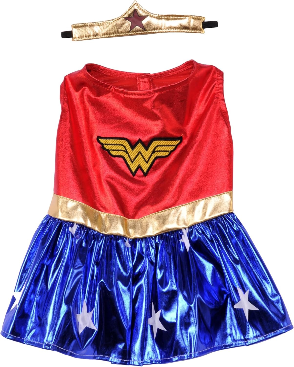Rubie's Wonder Woman Dog Costume for Large Breeds Superhero Pet Outfit with Cape and Emblem