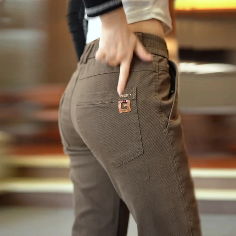 Spring Korean Fashion Mens Casual Pants Autumn Winter Regular Elastic Ultra Thin Business Pants Mens Trousers 250410