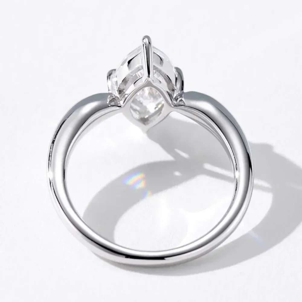 GRA Certified 1/2/3Carat Marquise Cut Moissanite Solitaire Diamond Ring 925 Sterling Silver Engagement Wedding Rings for Women