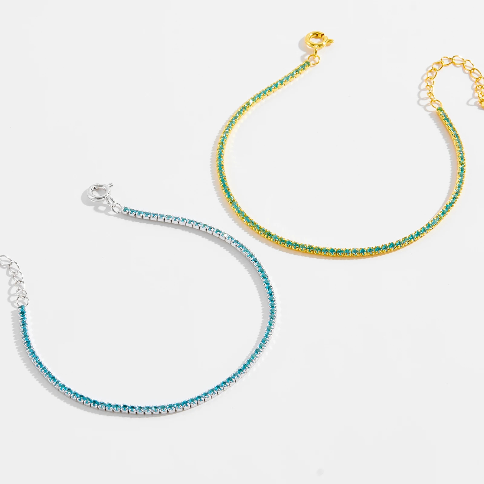 ANDYWEN 925 Sterling Silver Tennis Zircon Charm Long Chain Choker Necklace Rock Punk Fashion Fine Jewelry Gift Wedding Party 250407