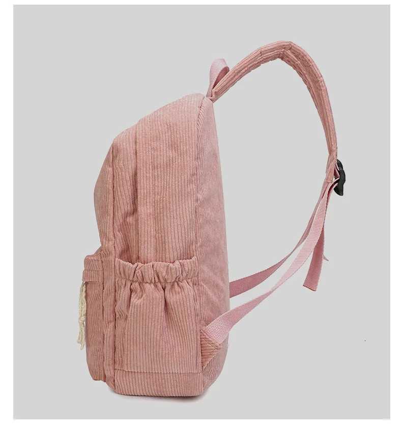 Custom Schoolbag 2025 New Fashion Corduroy Smooth Zipper Personalized Unique Name Large Capacity Travel Backpack Hiking RucksackW251113
