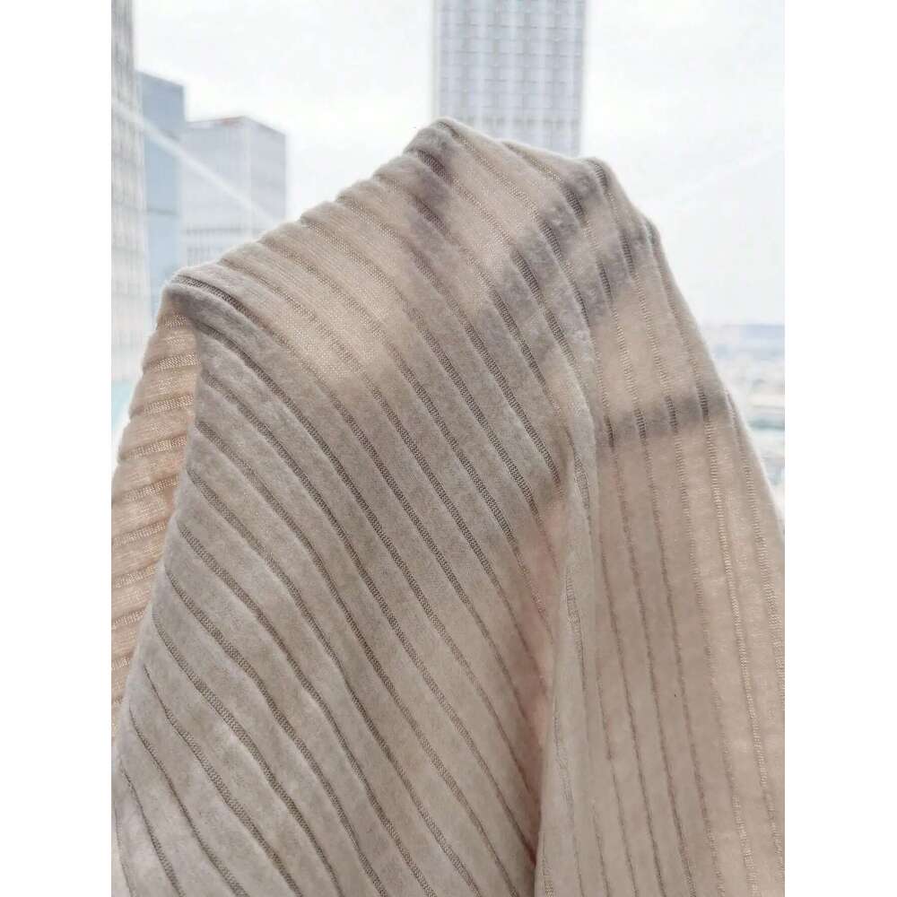 Autumn and Winter Sexy Texture Pit Stripe Slim Knit Long Sleeve t-shirt New High Neck Casual Women's Tops