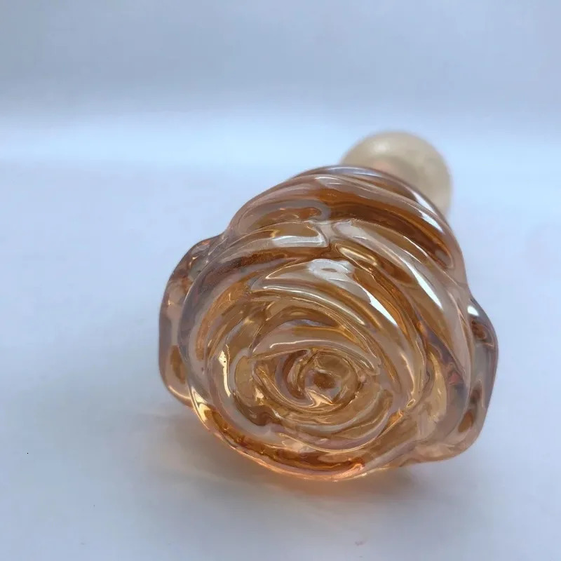 YUKUI Rose Glass Bullet Butt Plug Transparent Pink Stimulating Anal Masturbation Beads Penetration Anal Plug Adult Sex Toy 18 250410