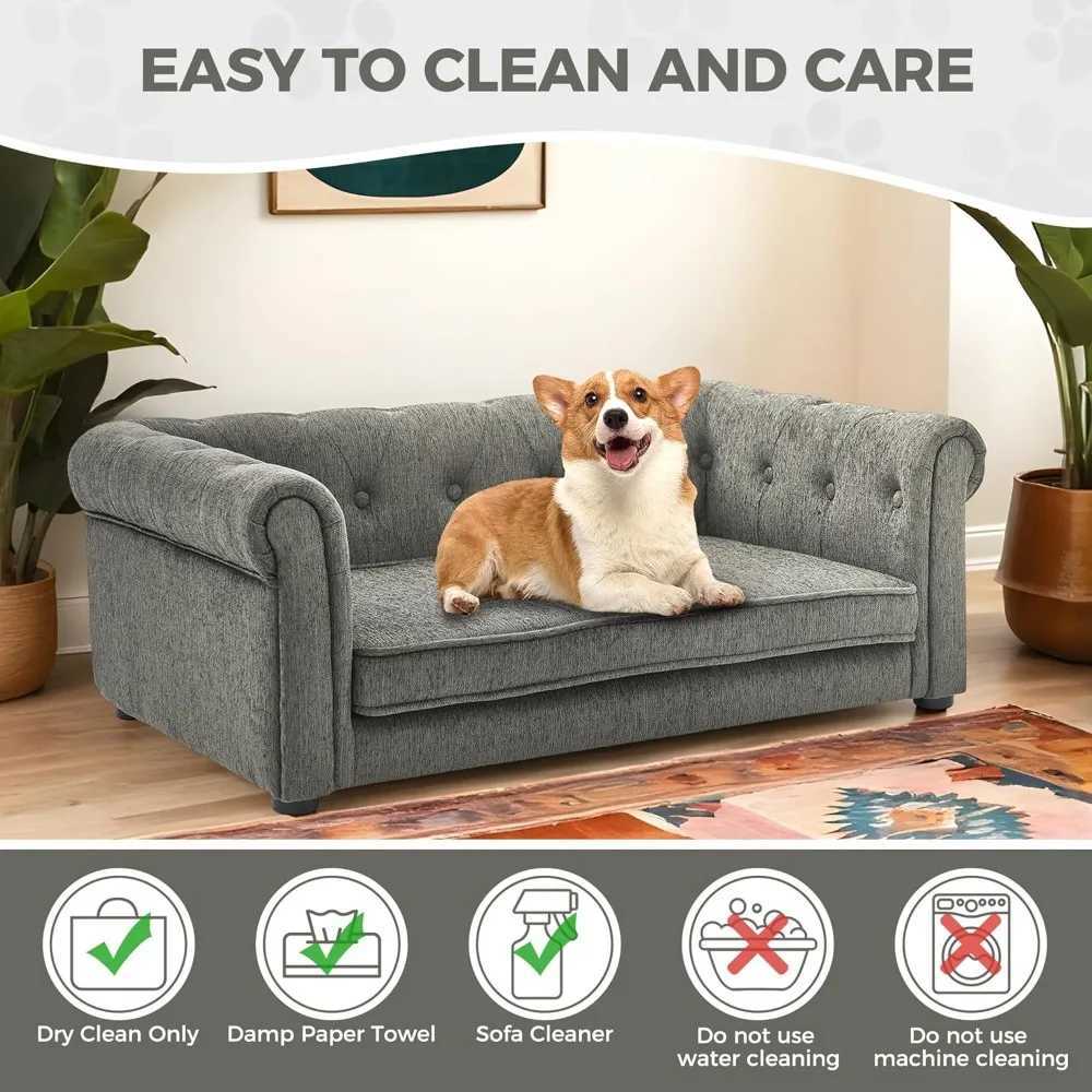 Dog sofa for big dogs up to 60 pounds 31 W memory foam dog sofa with dry cleaning fabric elevator dog sofa bed with L X250412