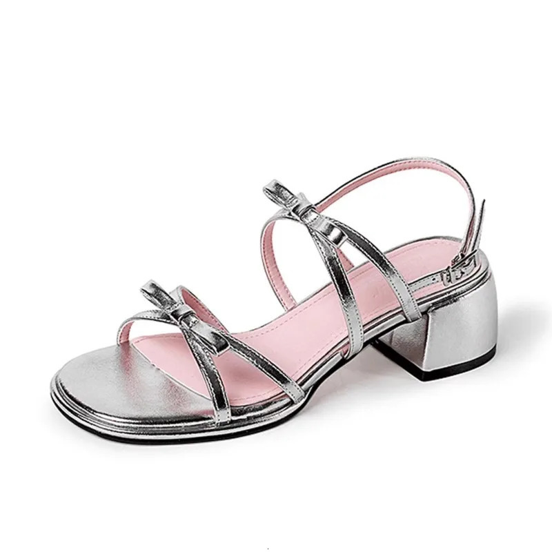 Trendy Sandals summer first-line with bow decoration and high temperature boots Zapatos De Mujer platform 250411