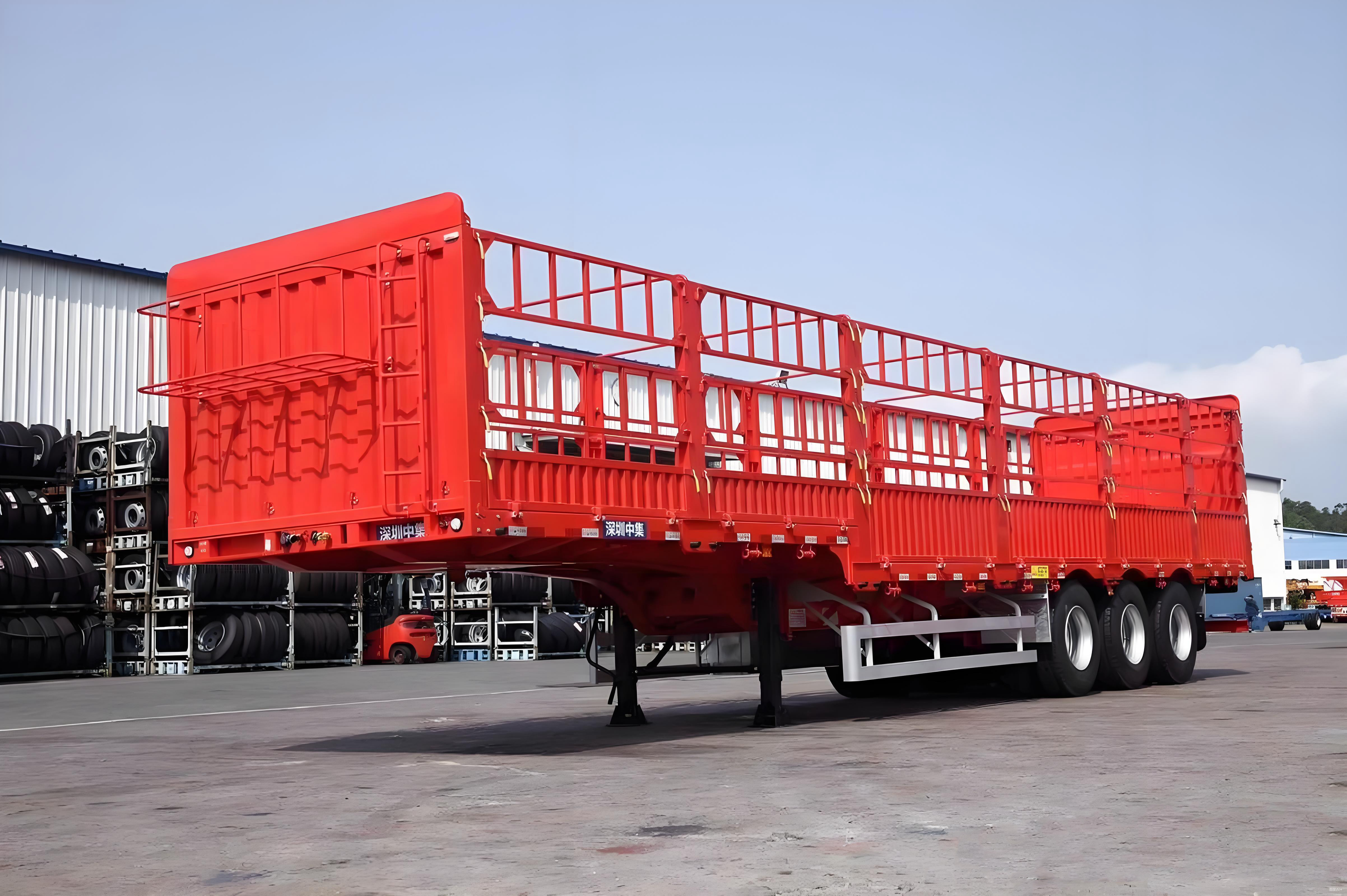 Cage transport semi-trailer. Factory direct sales, supporting customization. Suitable for transportation of coal, agricultural and sideline products, 