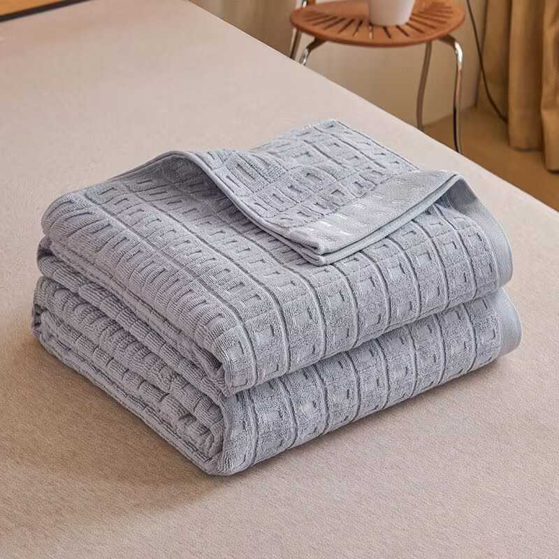 Pure cotton old-fashioned nostalgic terry towel covered blanket summer single cotton towel thin quilt air conditioning summer cool quilt C251225