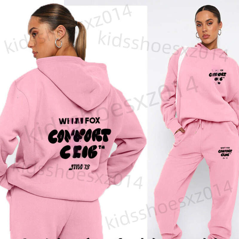 Jacket White Foxset Hoodie Whitefox European And American Style Womens Hoodie Set Series Fashion Suit Girl Kids Designer Clothes Size S-xxxl