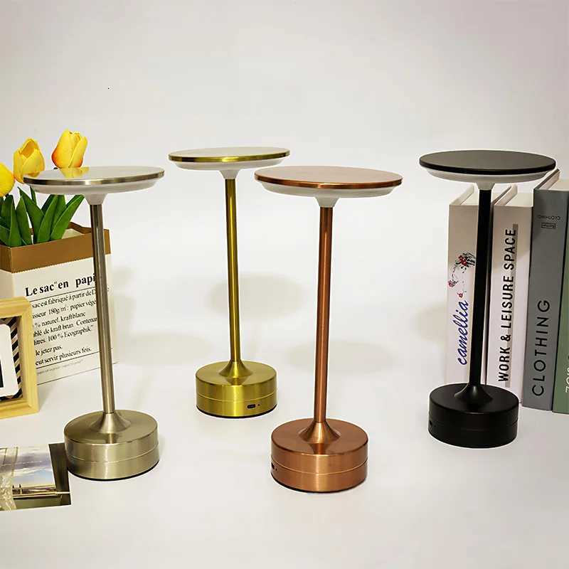 Wireless LED Table Lamp USB Rechargeable Light Touch Switch Dimmable Portable Dining Table Bedroom Bedside Ambience Night Lamp M251114