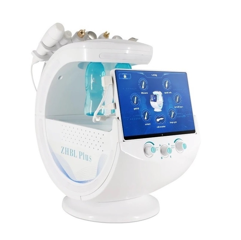 Smart Ice Blue Machine Ultrasound Microdermabrasion Skin Care 3d skin scanner with touch screen Skin Analyzer Oxygen Machine