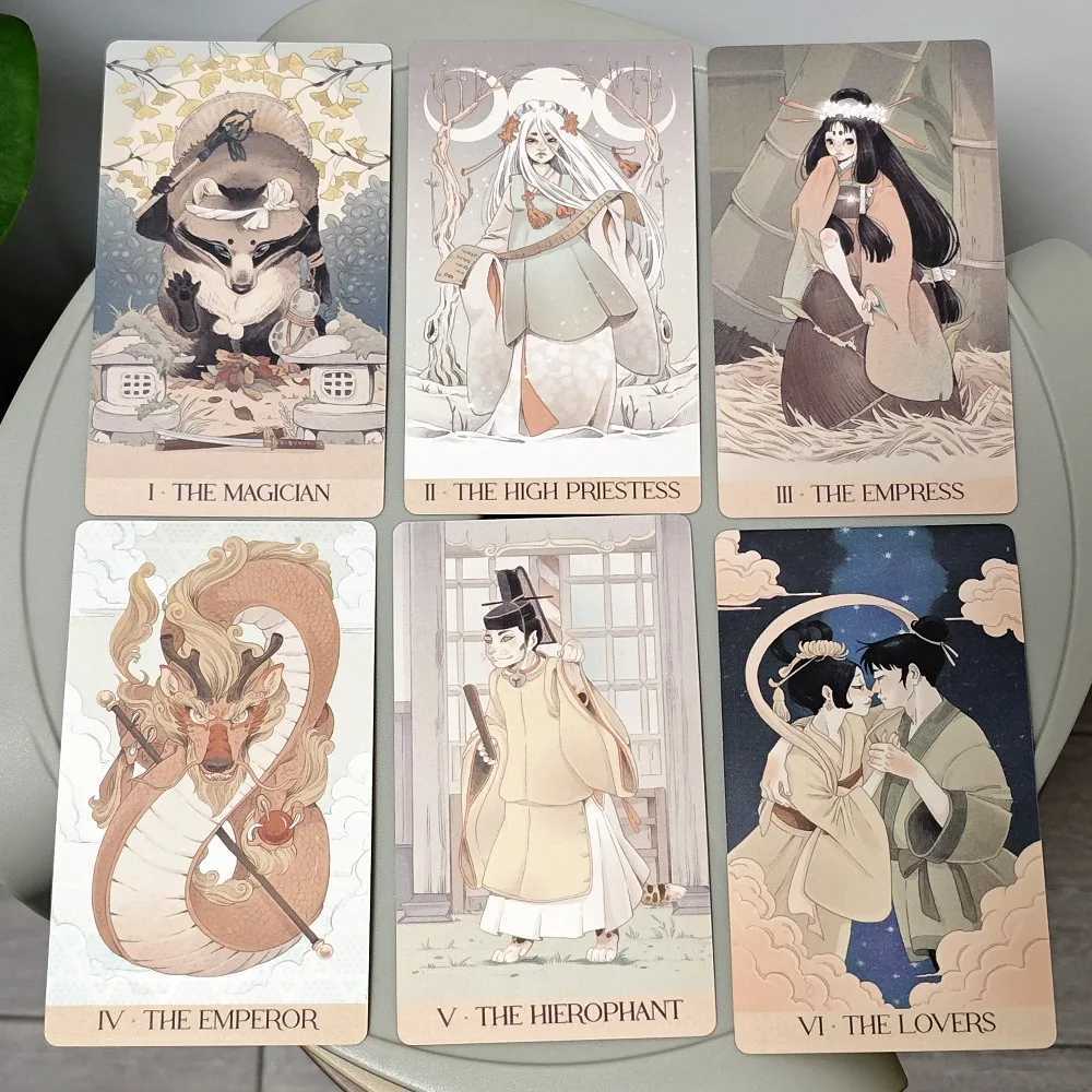 Yokai Tarot Deck 78 Pcs Cards 127cm Rooted In Japanese Folklore Printed on 350GSM Embossed Cardstock Packed In Rigid Box C251114