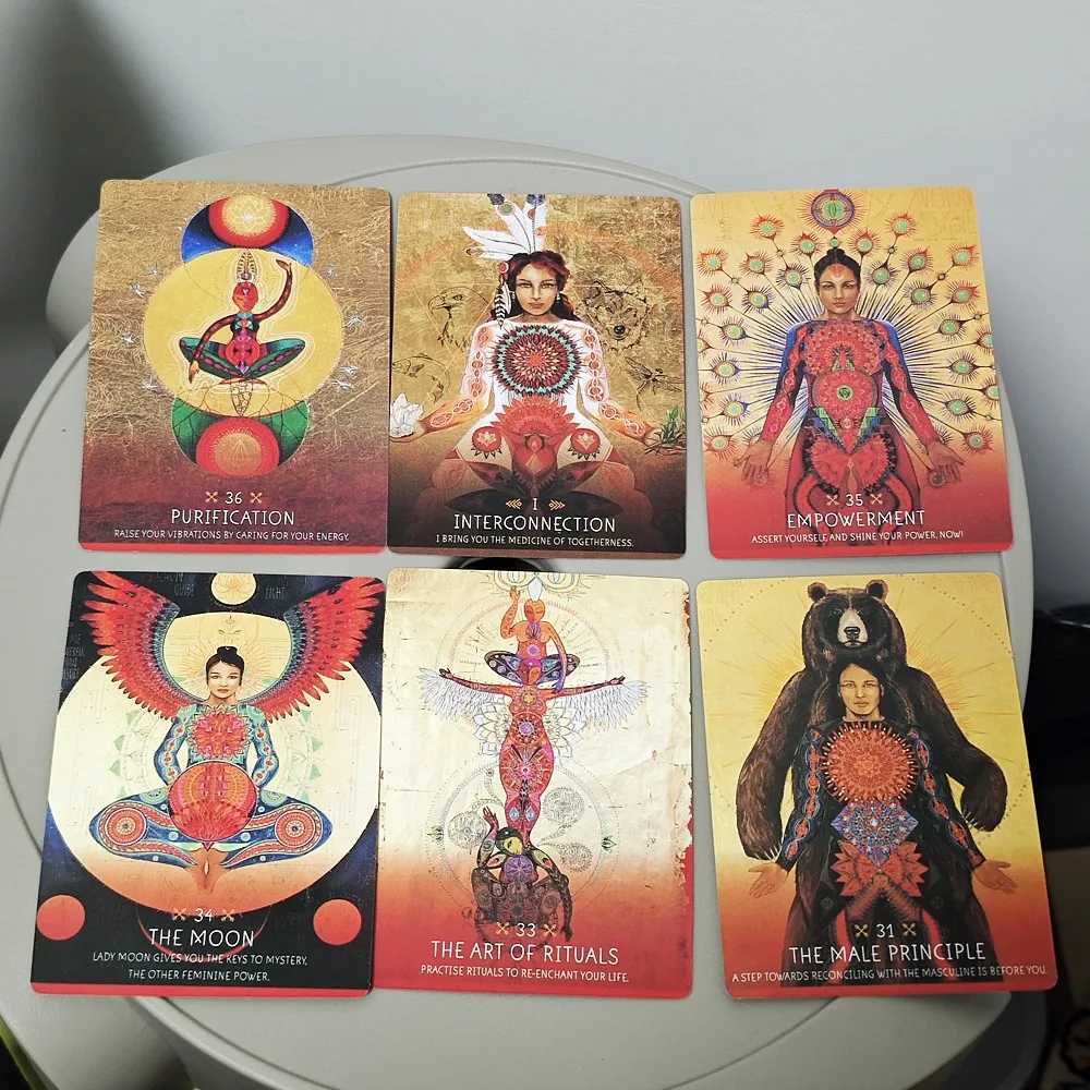 10473cm Medicine Woman Oracle Discover The Archetypes of The Divine Feminine 49 Pcs Oracle Cards C251114