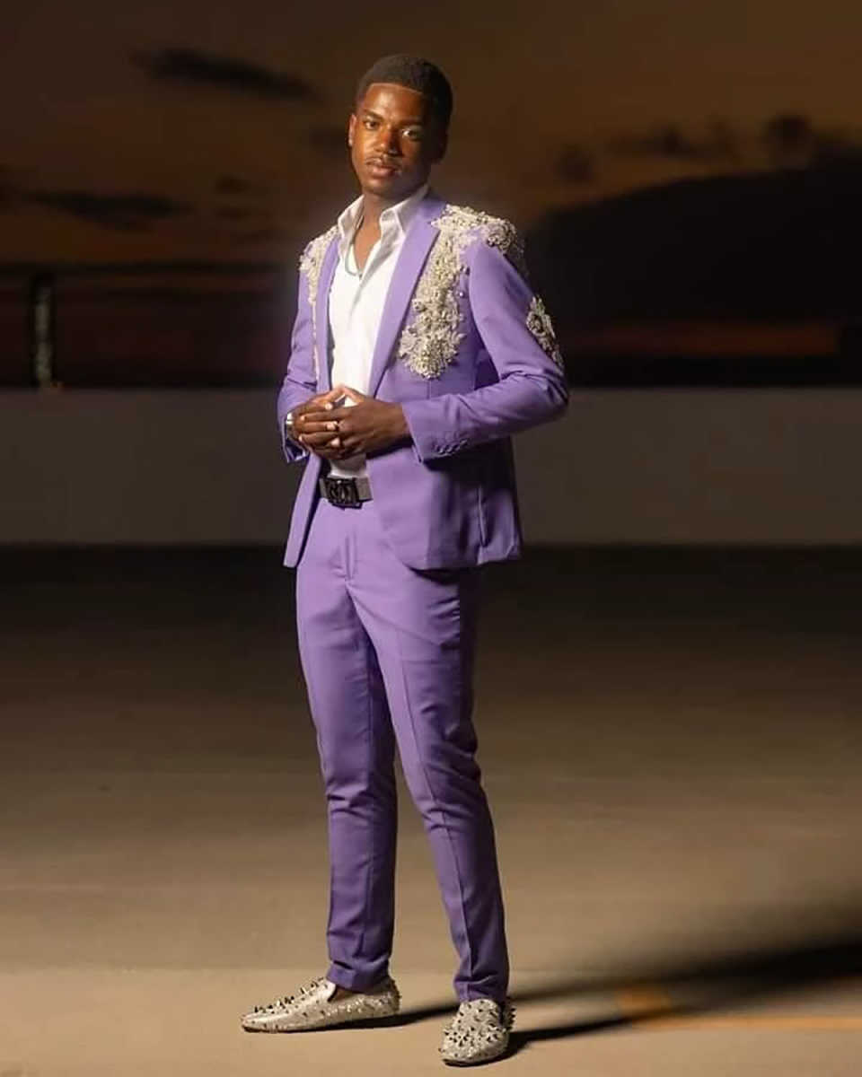 Luxury Appliques Men Suits Customized Groom Wedding Party Tuxedos 2 Pieces Sets Slim Fit Male Blazes Fashion Costumes Homme