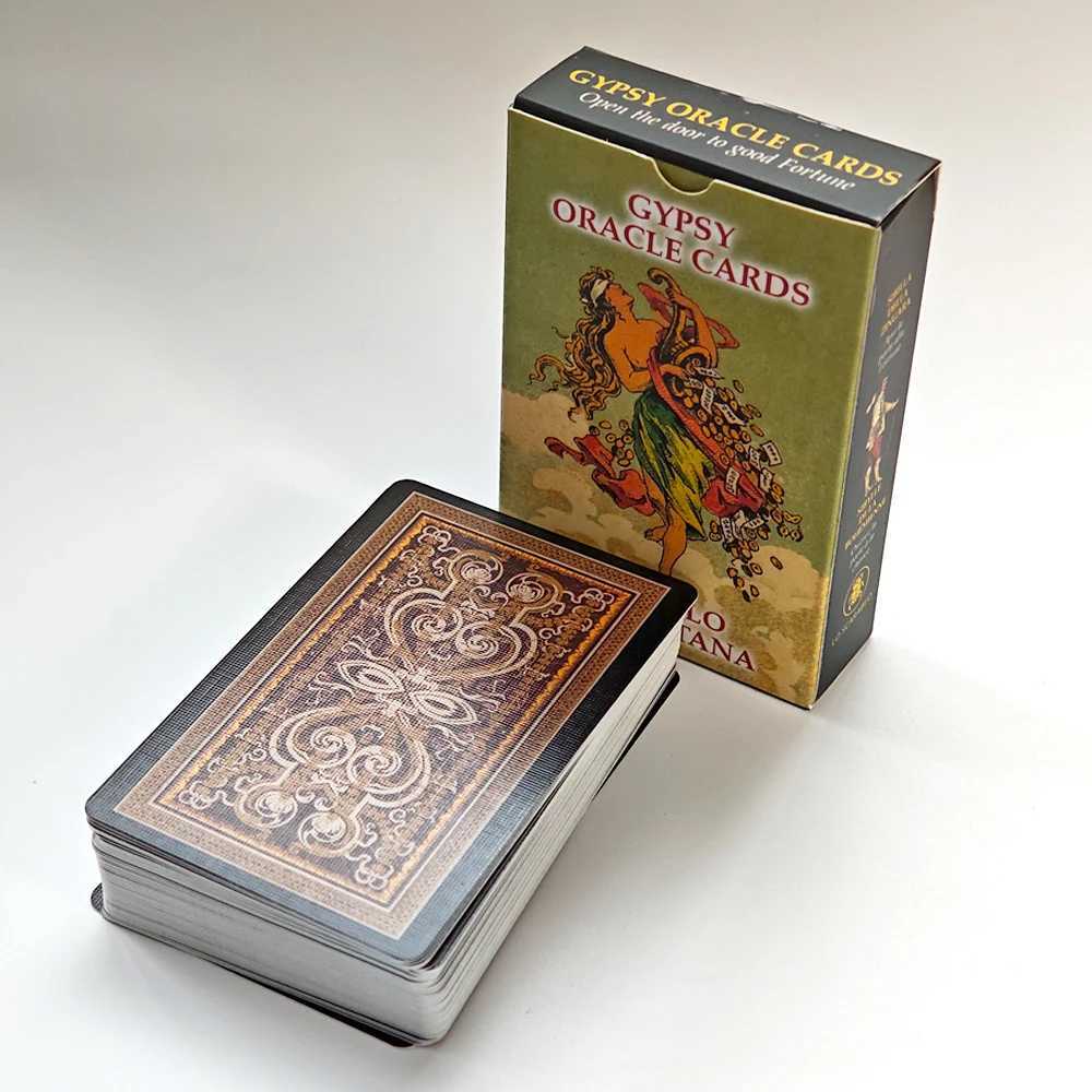 Gypsy Oracle Deck English and Spanish Edition 52 Pcs Oracle Cards Printed on 350GSM Double-embossed Cardstock - 96cm C251114