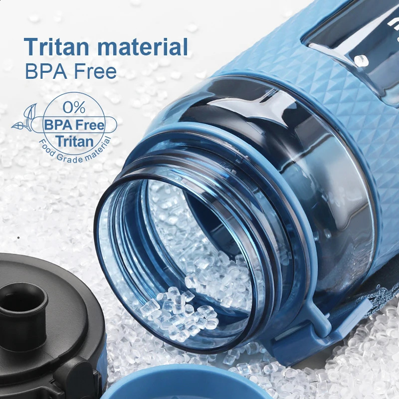 UZSPACE Sport Water Bottles BPA Free Portable Gym Anti-fall Leak-proof Large Capacity Fitness Kettle Tritan Plastic Drink Bottle 250411