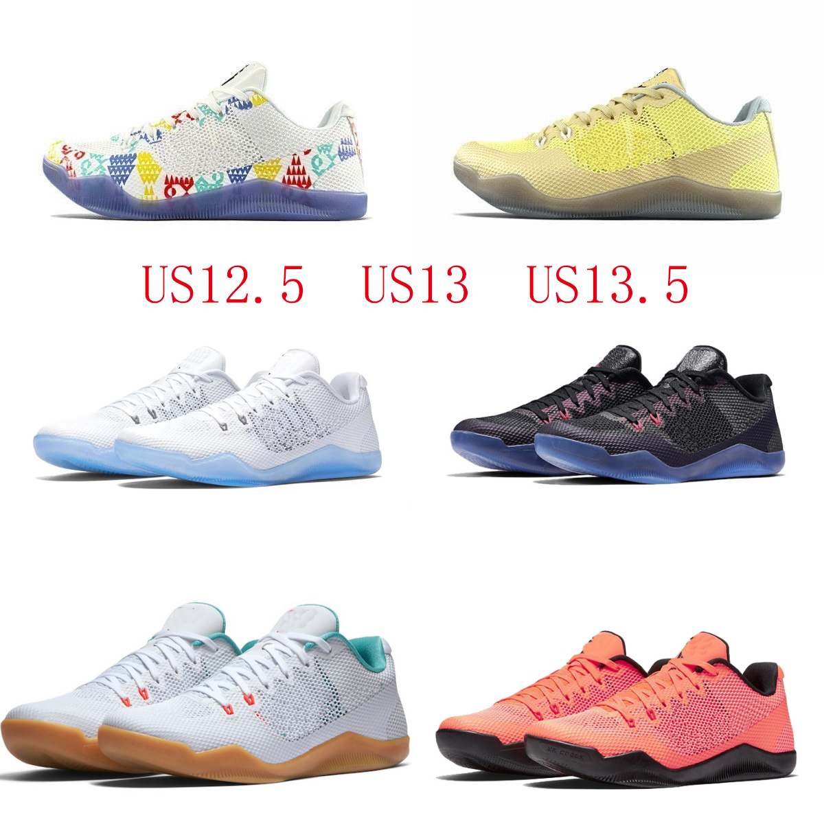 Buy Black Mamba 11 EM The Academy Oversized size basketball shoes for sale Summer Pack white cool grey black Grade school men women sneakers Best quality US6.5-US13.5