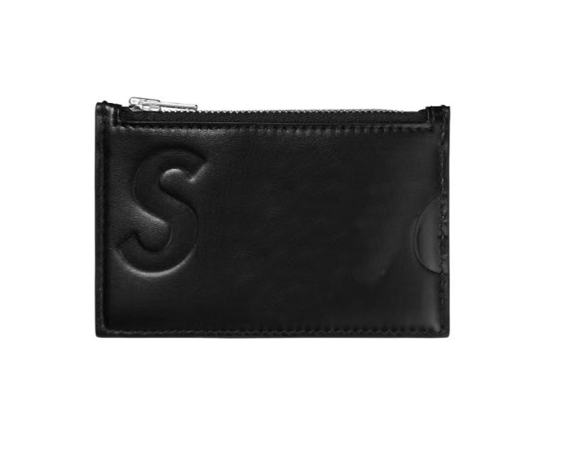 SS25 Leather Zip Card Holder Top grade cowhide Men Women with Credit Card Slot Multi functional handbag long wallet Credit