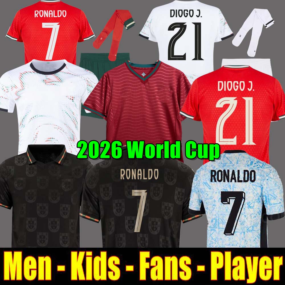 2026 Portugal soccer jerseys B.FERNANDES R. Leao JOAO FELIX PEPE BERMARDO camisa de futebol VITINHA football shirt Men Kids kit women RoNalDo Portuguese DIOGO JOTA