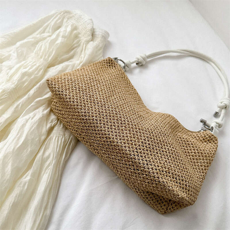 Handmade Beach Bag Handmade 2023 New Fashion Grass Woven Tote Versatile Large Capacity Shoulder Bag For Women Kq2