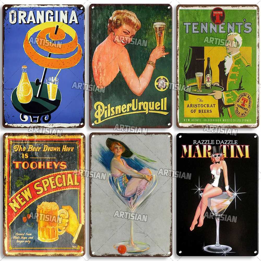 Rusty Metal Tin Sign Beer Metal Plaque Decorative Plate Aged Bar Home Metal Signs Tequila Metal Plate Funny Industrial DecorM251114