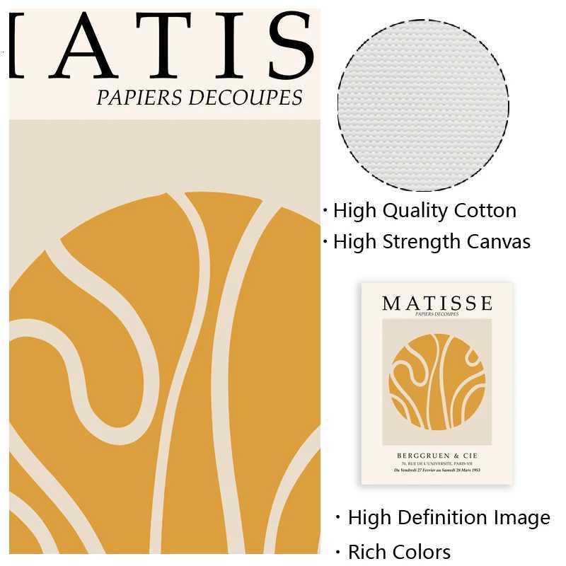 Henri Matisse Artwork Exhibition Posters and Prints Gallery Wall Art Canvas Painting Museum Wall Pictures for Living Room DecorM251114