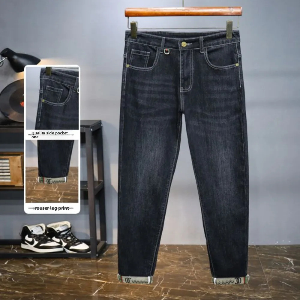 Ripped Regular Slim Fit Straight Jean Comfort Casual Autumn Fashion Denim Pant Classic Skinny Vintage Unisex Men Stretch Trouser 251106
